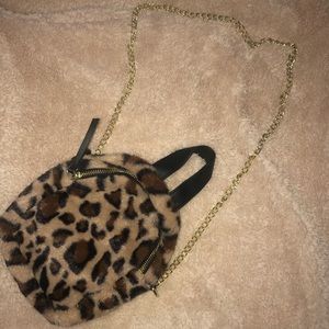 Cheetah mini backpack / purse